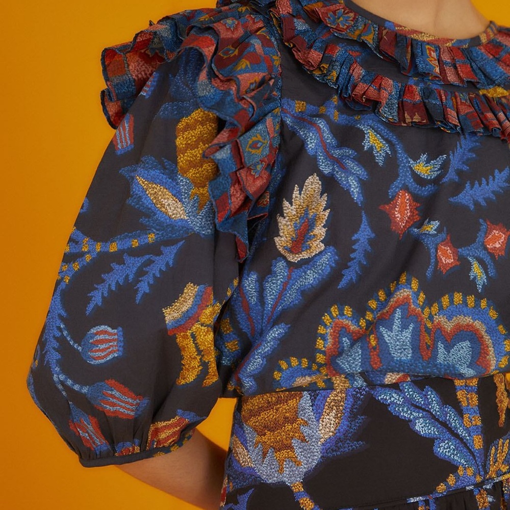 Farm Rio Sunset Tapestry Blouse - Picture 2 of 6